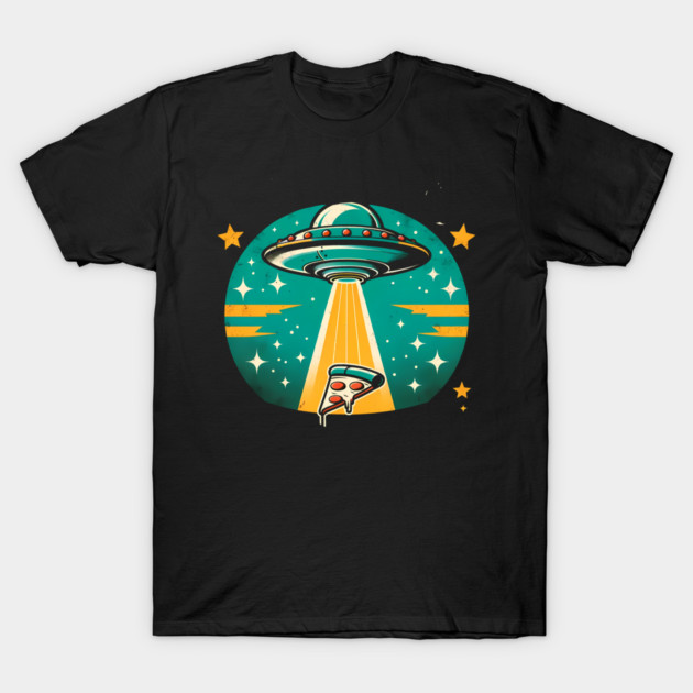 Funny Pizza Ufo, Pizza Lover T-Shirt by logiamerch