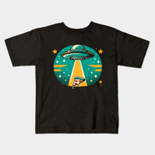 Funny Pizza Ufo, Pizza Lover Kids T-Shirt