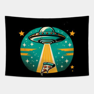 Funny Pizza Ufo, Pizza Lover Tapestry