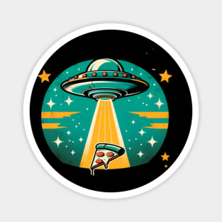 Funny Pizza Ufo, Pizza Lover Magnet