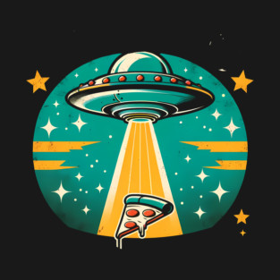 Funny Pizza Ufo, Pizza Lover T-Shirt
