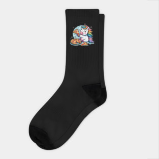 Pizza Unicorn Lover, Love Eating Pizza Socks