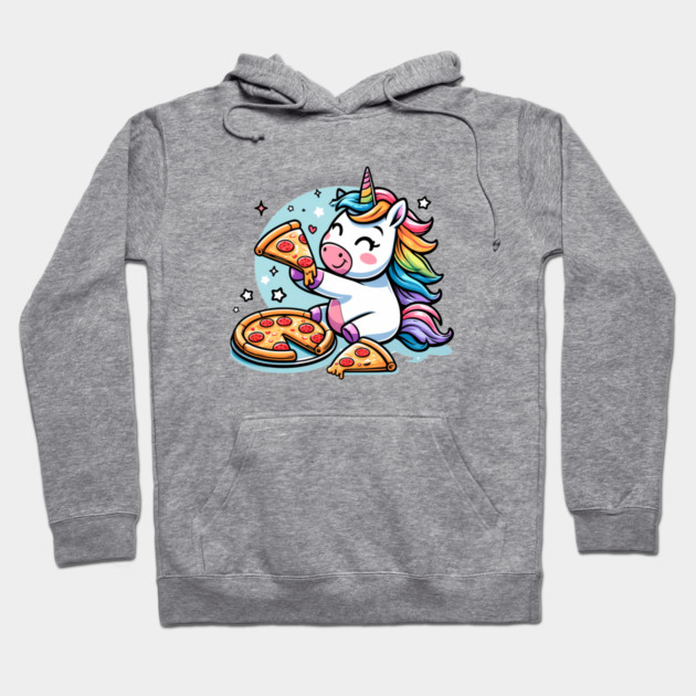 Pizza Unicorn Lover, Love Eating Pizza Hoodie by logiamerch
