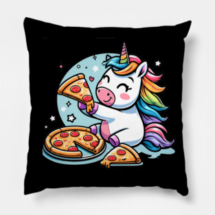 Pizza Unicorn Lover, Love Eating Pizza Pillow