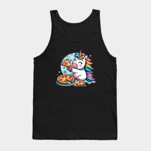 Pizza Unicorn Lover, Love Eating Pizza Tank Top