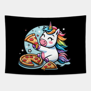 Pizza Unicorn Lover, Love Eating Pizza Tapestry
