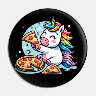 Pizza Unicorn Lover, Love Eating Pizza Pin