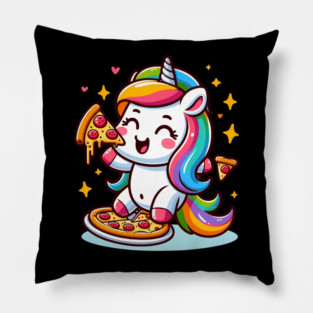 Pizza Unicorn Lover, Love Eating Pizza Pillow