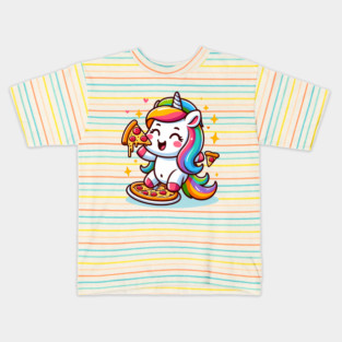 Pizza Unicorn Lover, Love Eating Pizza Kids T-Shirt