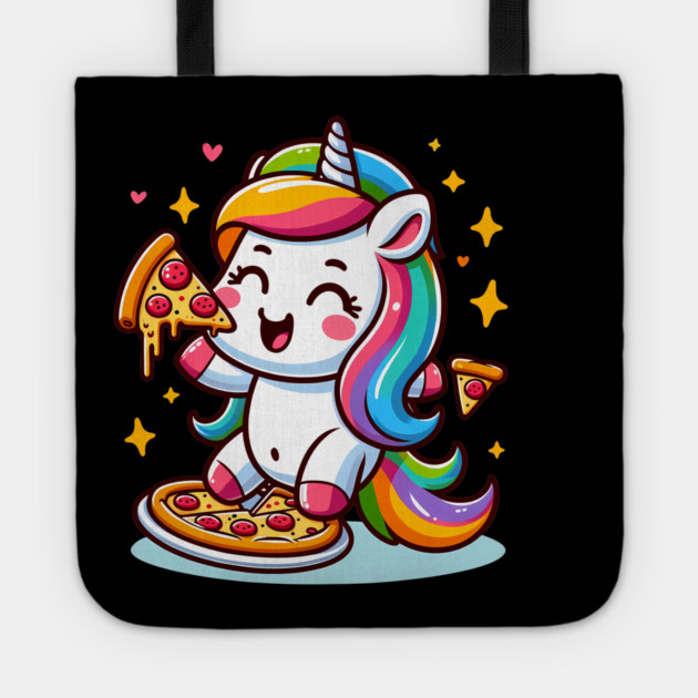 Pizza Unicorn Lover, Love Eating Pizza Tote by logiamerch