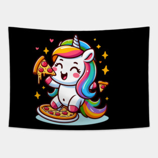Pizza Unicorn Lover, Love Eating Pizza Tapestry