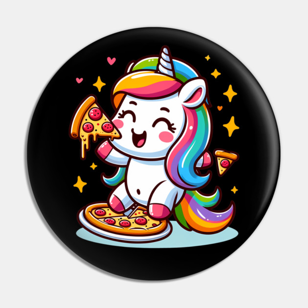 Pizza Unicorn Lover, Love Eating Pizza Pin by logiamerch