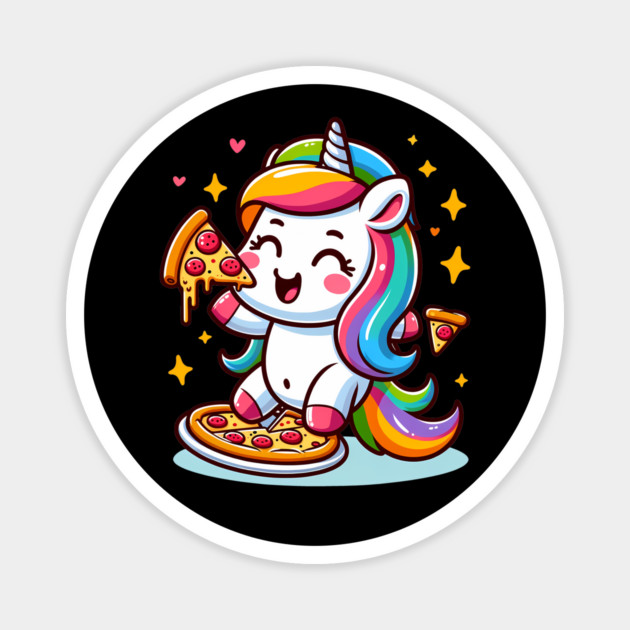 Pizza Unicorn Lover, Love Eating Pizza Magnet by logiamerch