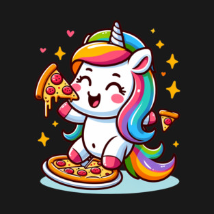 Pizza Unicorn Lover, Love Eating Pizza T-Shirt