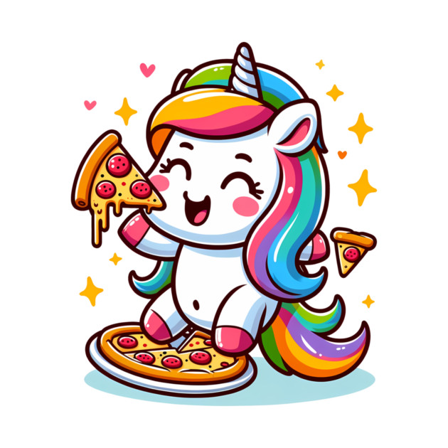 Pizza Unicorn Lover, Love Eating Pizza by logiamerch