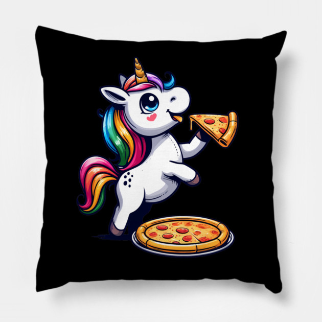 Pizza Unicorn Lover, Love Eating Pizza Pillow by logiamerch