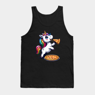Pizza Unicorn Lover, Love Eating Pizza Tank Top