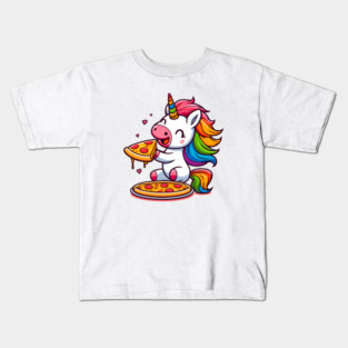 Pizza Unicorn Lover, Love Eating Pizza Kids T-Shirt