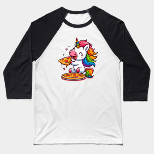 Pizza Unicorn Lover, Love Eating Pizza Baseball T-Shirt