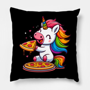 Pizza Unicorn Lover, Love Eating Pizza Pillow