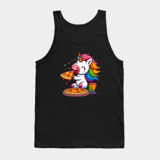 Pizza Unicorn Lover, Love Eating Pizza Tank Top