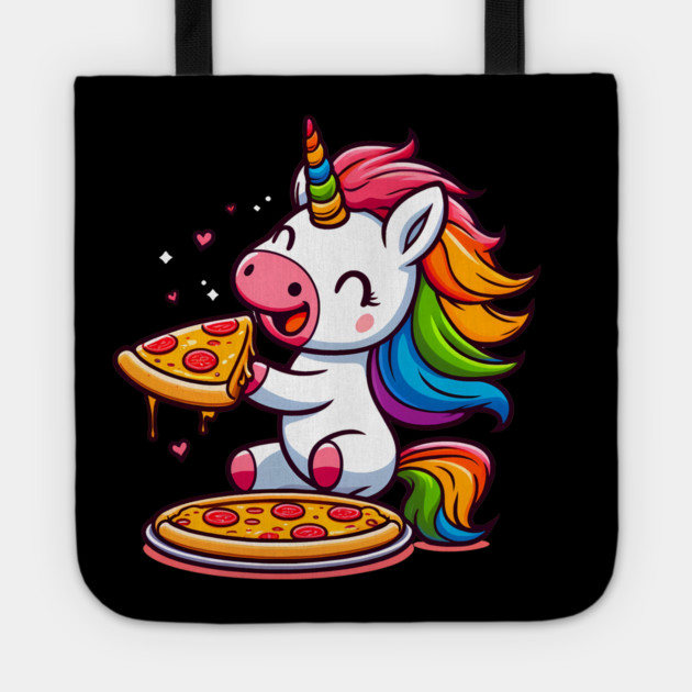 Pizza Unicorn Lover, Love Eating Pizza Tote by logiamerch
