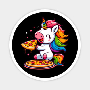 Pizza Unicorn Lover, Love Eating Pizza Magnet