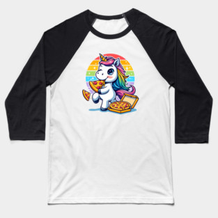 Pizza Unicorn Lover, Love Eating Pizza Baseball T-Shirt