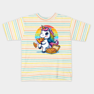Pizza Unicorn Lover, Love Eating Pizza Kids T-Shirt