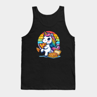 Pizza Unicorn Lover, Love Eating Pizza Tank Top