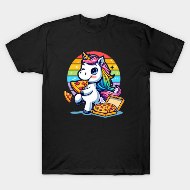 Pizza Unicorn Lover, Love Eating Pizza T-Shirt by logiamerch