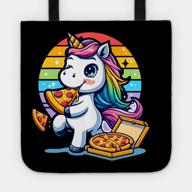 Pizza Unicorn Lover, Love Eating Pizza Tote by logiamerch