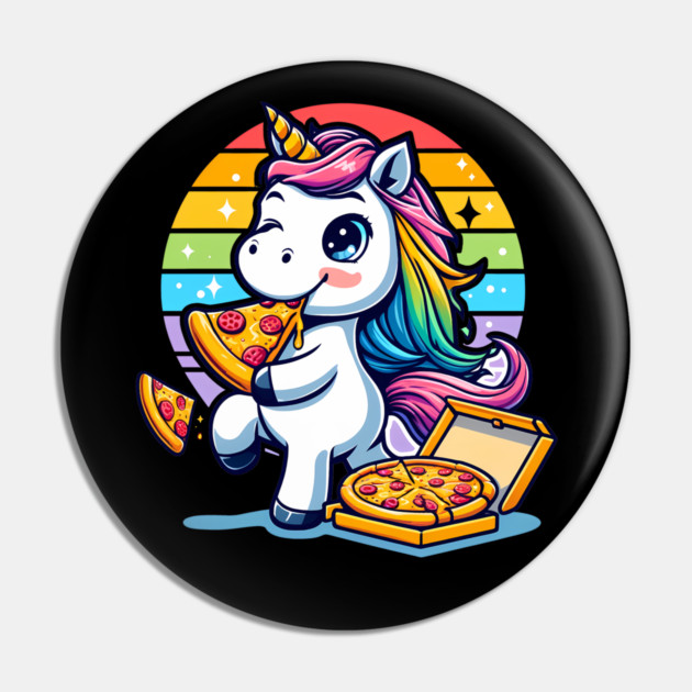 Pizza Unicorn Lover, Love Eating Pizza Pin by logiamerch