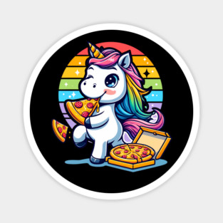 Pizza Unicorn Lover, Love Eating Pizza Magnet