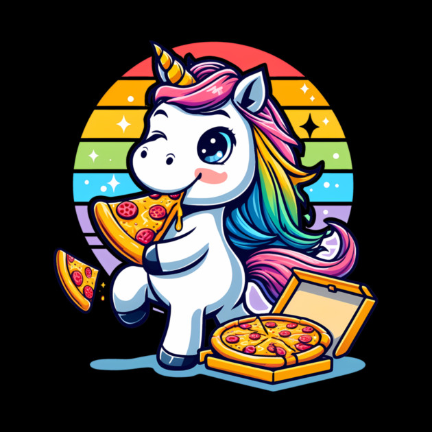 Pizza Unicorn Lover, Love Eating Pizza by logiamerch