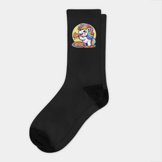 Pizza Unicorn Lover, Love Eating Pizza Socks by logiamerch