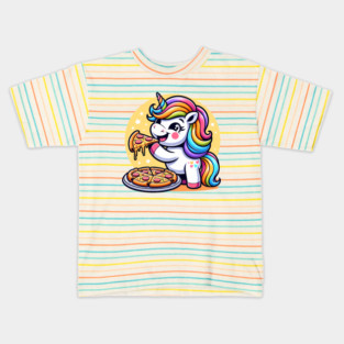 Pizza Unicorn Lover, Love Eating Pizza Kids T-Shirt