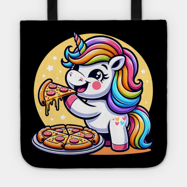 Pizza Unicorn Lover, Love Eating Pizza Tote by logiamerch