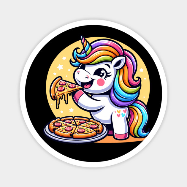 Pizza Unicorn Lover, Love Eating Pizza Magnet by logiamerch