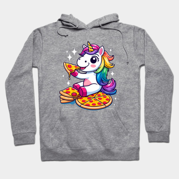 Pizza Unicorn Lover, Love Eating Pizza Hoodie by logiamerch