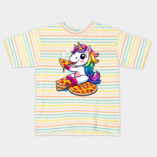 Pizza Unicorn Lover, Love Eating Pizza Kids T-Shirt
