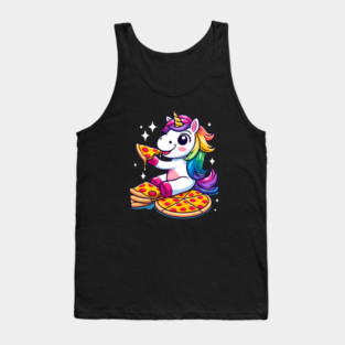 Pizza Unicorn Lover, Love Eating Pizza Tank Top