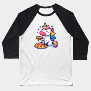 Pizza Unicorn Lover, Love Eating Pizza Baseball T-Shirt