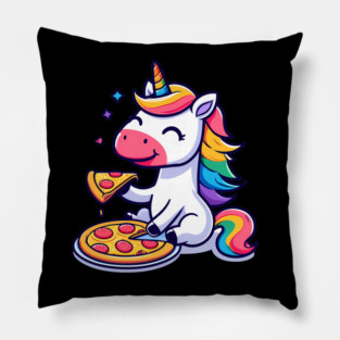 Pizza Unicorn Lover, Love Eating Pizza Pillow