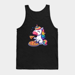 Pizza Unicorn Lover, Love Eating Pizza Tank Top