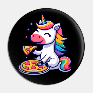 Pizza Unicorn Lover, Love Eating Pizza Pin