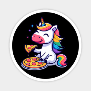 Pizza Unicorn Lover, Love Eating Pizza Magnet