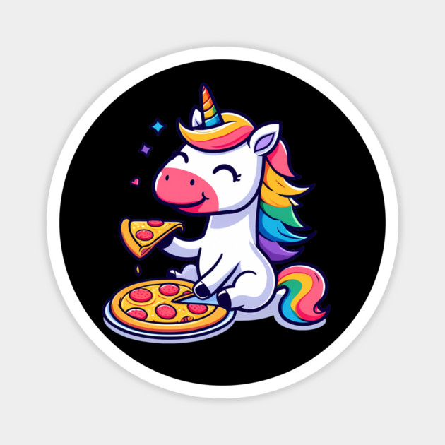 Pizza Unicorn Lover, Love Eating Pizza Magnet by logiamerch