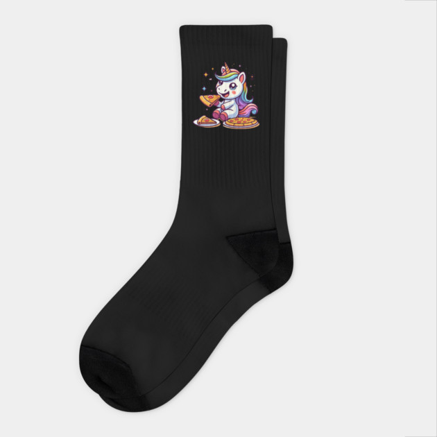 Pizza Unicorn Lover, Love Eating Pizza Socks by logiamerch