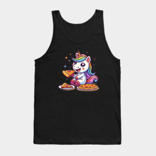 Pizza Unicorn Lover, Love Eating Pizza Tank Top